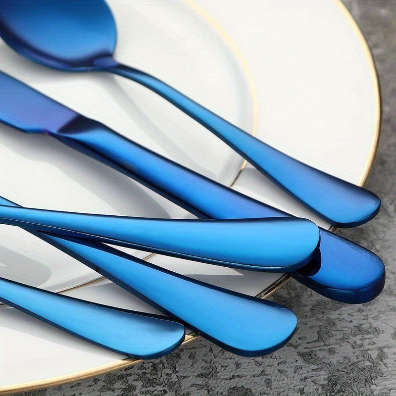 Silverware Set Flatware Cutlery - 20pcs Stainless Steel Tableware Set Service 4, Include Fork Knife Spoon, Mirror Polished, Dishwasher Safe, Cutlery, Portable Cutlery Set, Home Dining, Kitchen Essentials, Stylish Flatware, Modern Silverware, Durable