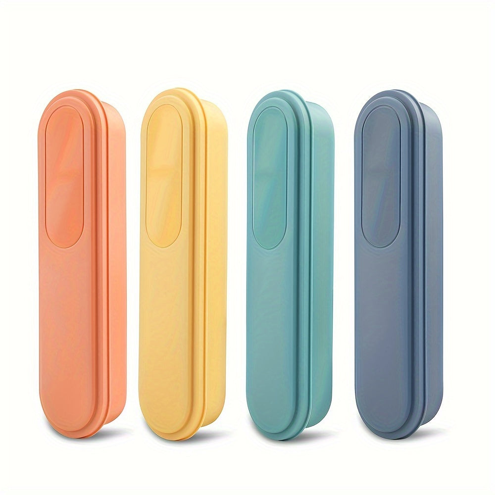 4pcs/ set Travel Utensils, Stainless Steel Cutlery Set Portable Reusable Camping Silverware, Include Fork Spoon Chopsticks with Case, Flatware Set, Cutlery