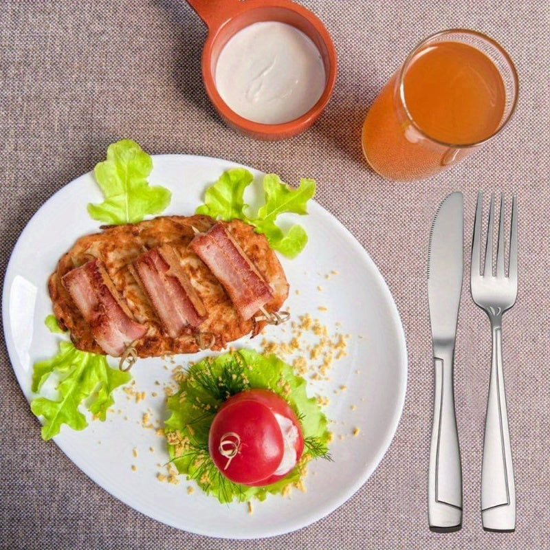 Set of 10 Stainless Steel Tableware, Including 50pcs of Cutlery.