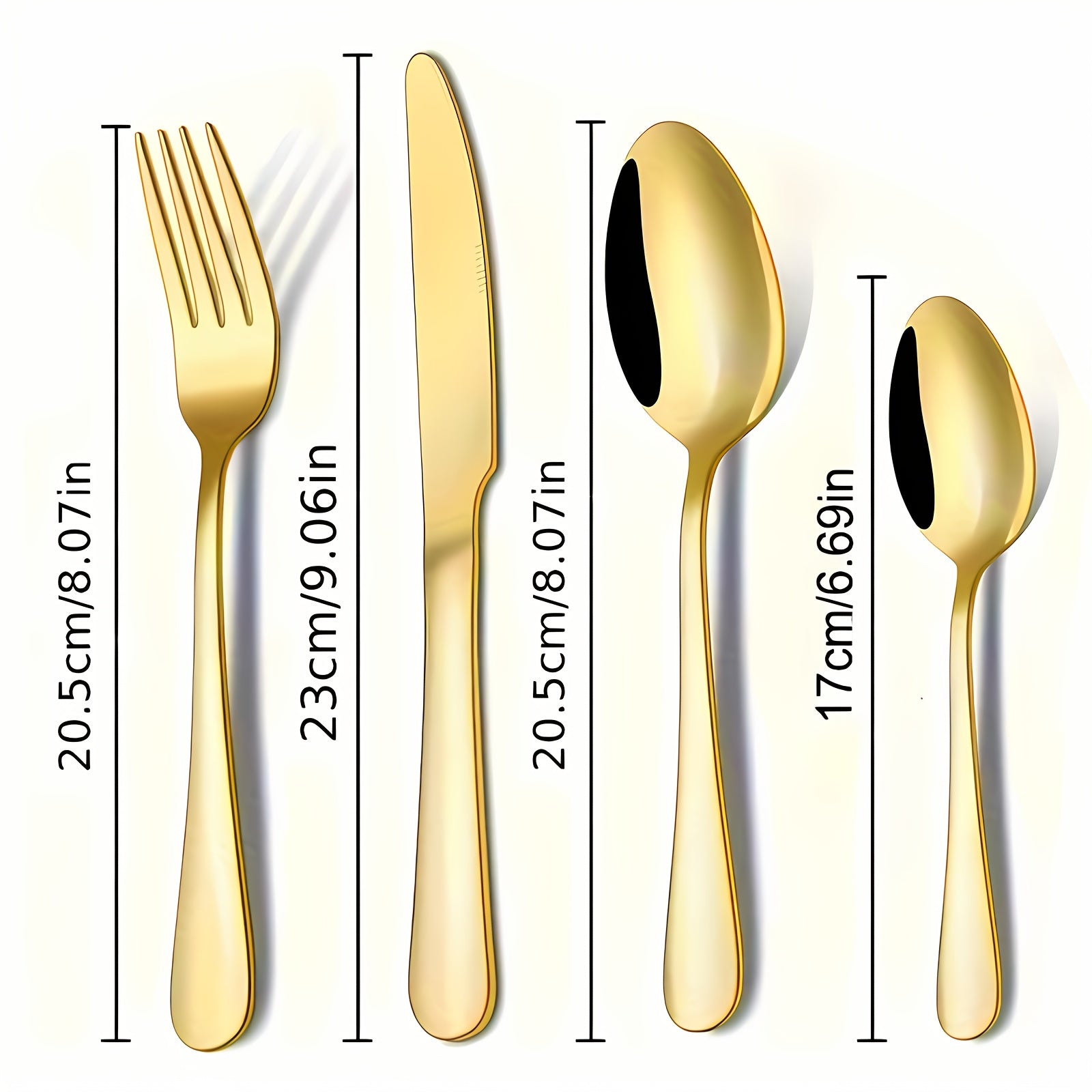 4pcs Customized Unique Stainless Steel Cutlery Set, Knife, Fork and Spoon Set, Recording Beautiful Life, Wedding Gift for Newlyweds, Suitable for Wedding, Wedding Anniversary, Anniversary, Birthday, Holiday, Christmas Gift, Golden
