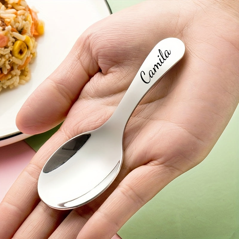 Personalized Stainless Steel Mini Fork and Portable Cutlery Set Dining Utensils with Name