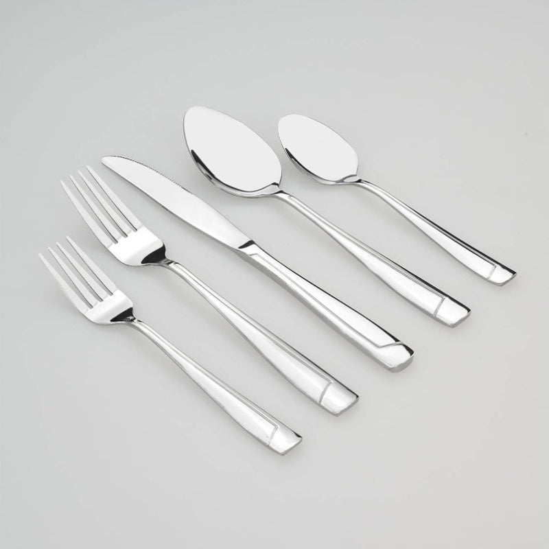 Set of 10 Stainless Steel Tableware, Including 50pcs of Cutlery.