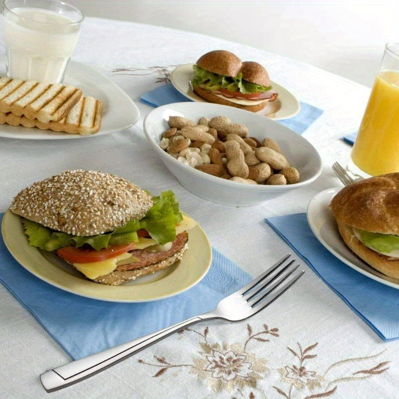 Set of 10 Stainless Steel Tableware, Including 50pcs of Cutlery.