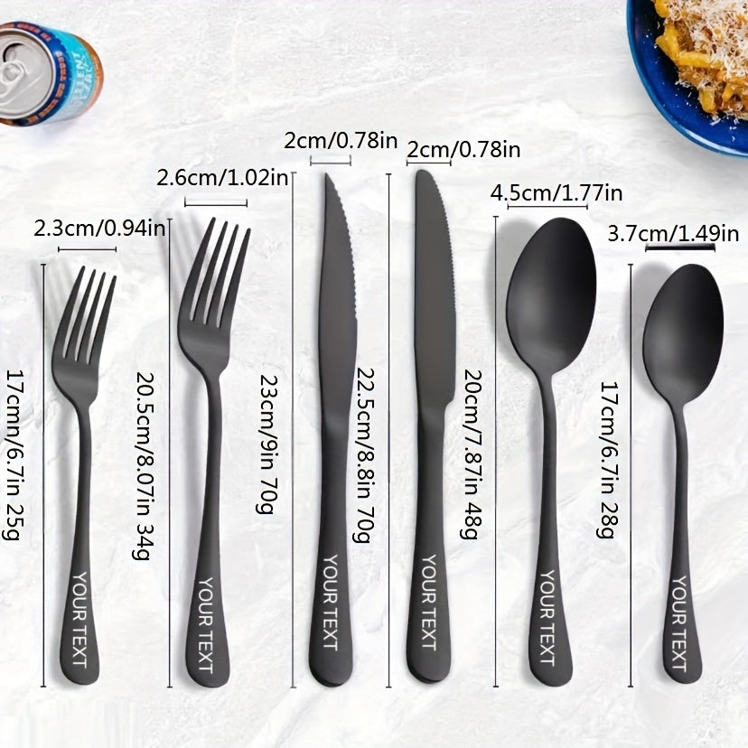 Customized 24/36 stainless steel knife, fork, spoon and modern cutlery set, spoon and fork set, suitable for restaurants, dishwasher washable