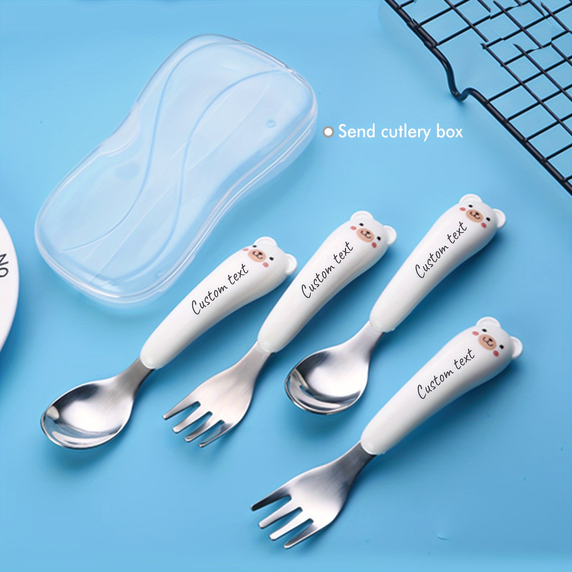 2pcs Custom Engraved Stainless Steel Cutlery Set, Personalized Tableware for Mom, Grandma, Grandpa, Best Friends, Ideal for Christmas, Birthday, Holiday, Party Gifts