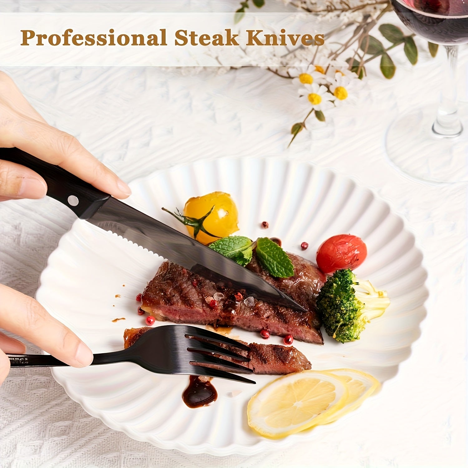 Customize Your Text, 9/10pcs Black Silvery Stainless Steel Outdoor Portable Cutlery Set, Travel Camping Set, Including Knife, Fork, Spoon, Chopsticks, Cleaning Brush, Straw, Bottle Opener, Steak Knife with Knife Cover, Safe And Not Easily Damaged