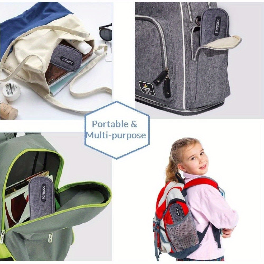 Portable Stainless Steel Flatware Set, Travel Camping Cutlery, Portable Utensil Silverware Dinnerware Set with a Case (Black)